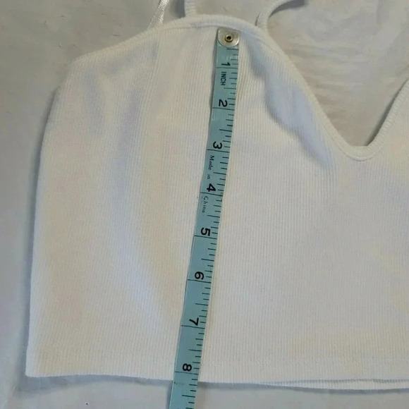 Zara  Crop Top  spaghetti strap white size XL - Picture 4 of 7